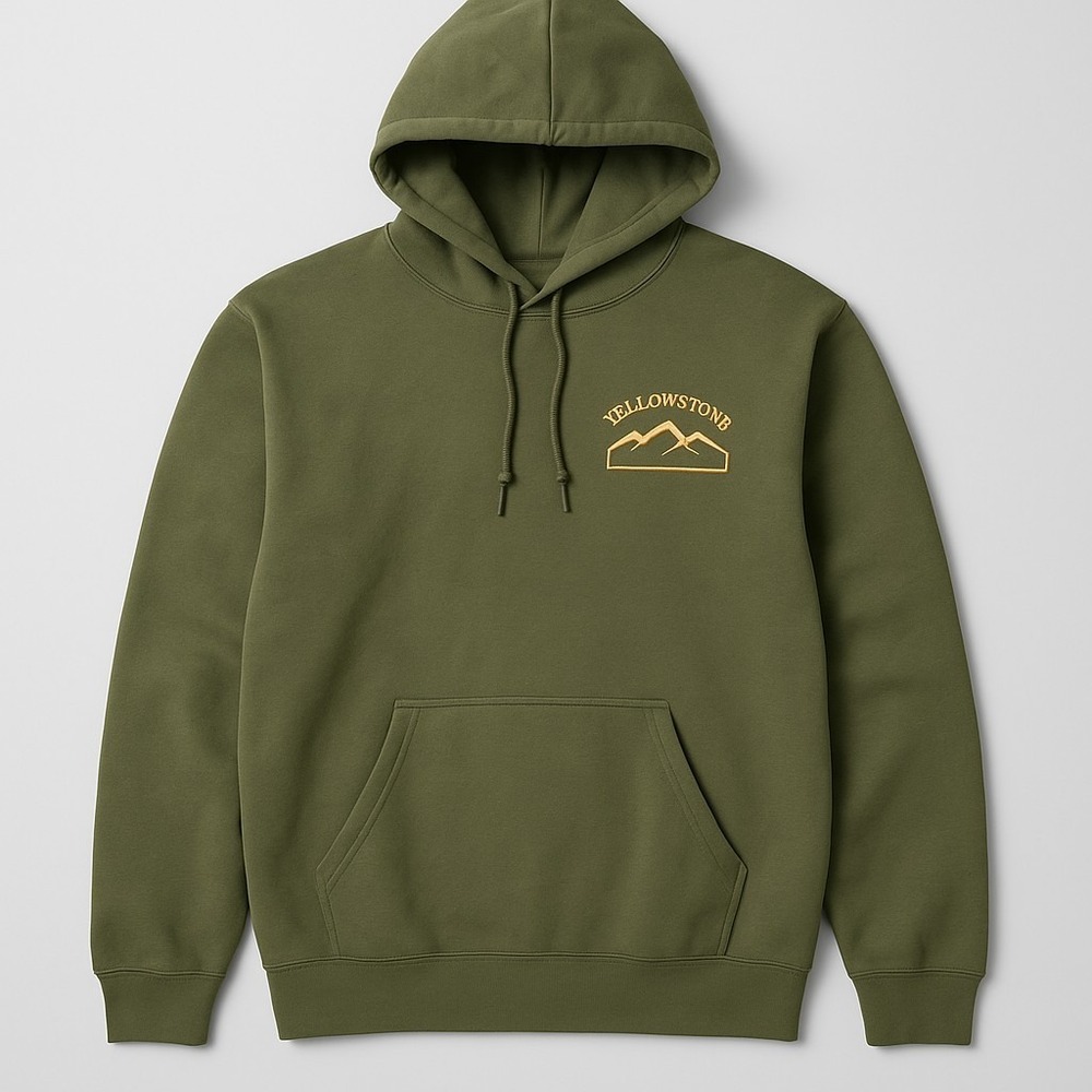 Yellowstone Dutton Ranch Logo Hoodie Size 3XL Embroidered‎ w/Pockets Drawstrings